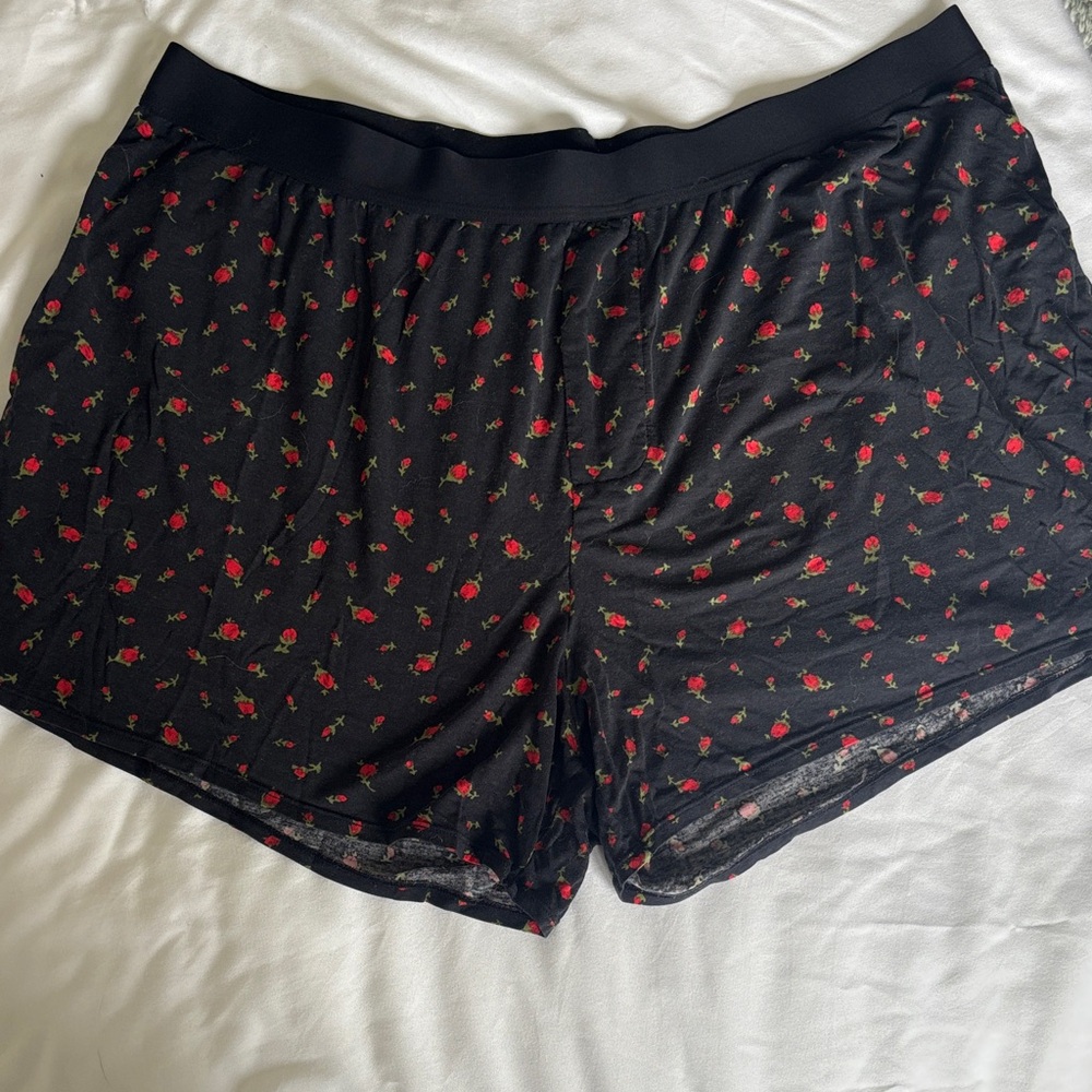 Women's Parade Black Floral Sleep Shorts